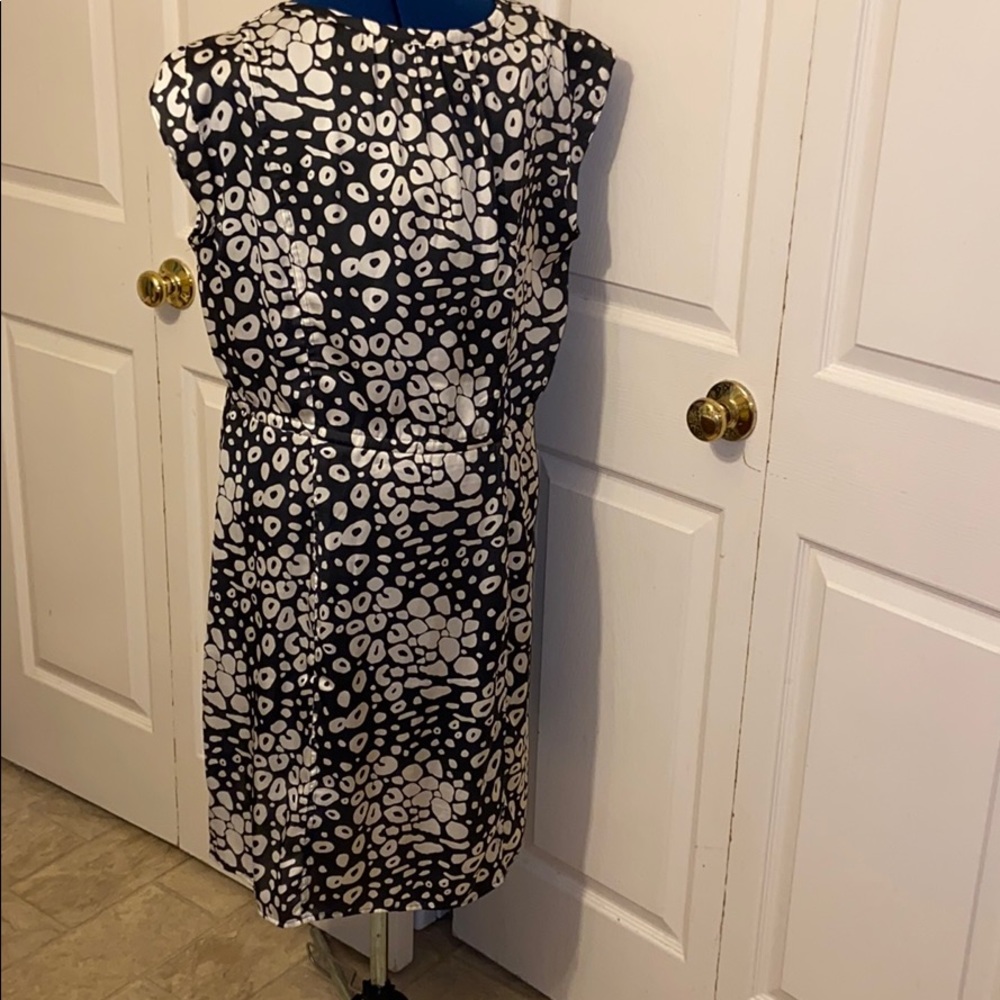 Old navy animal print black & white dress large - Picture 4 of 8